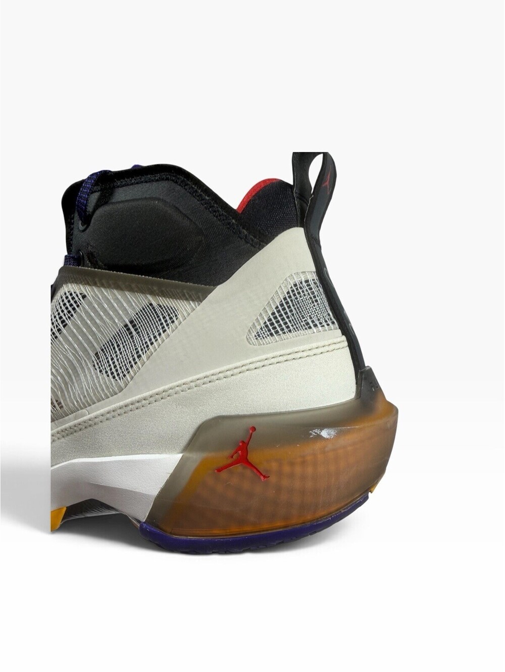 Nike Air Jordan 37 Beyond Borders Light Bone Fire Red Black, Men’s US 11.5 - Picture 10 of 15